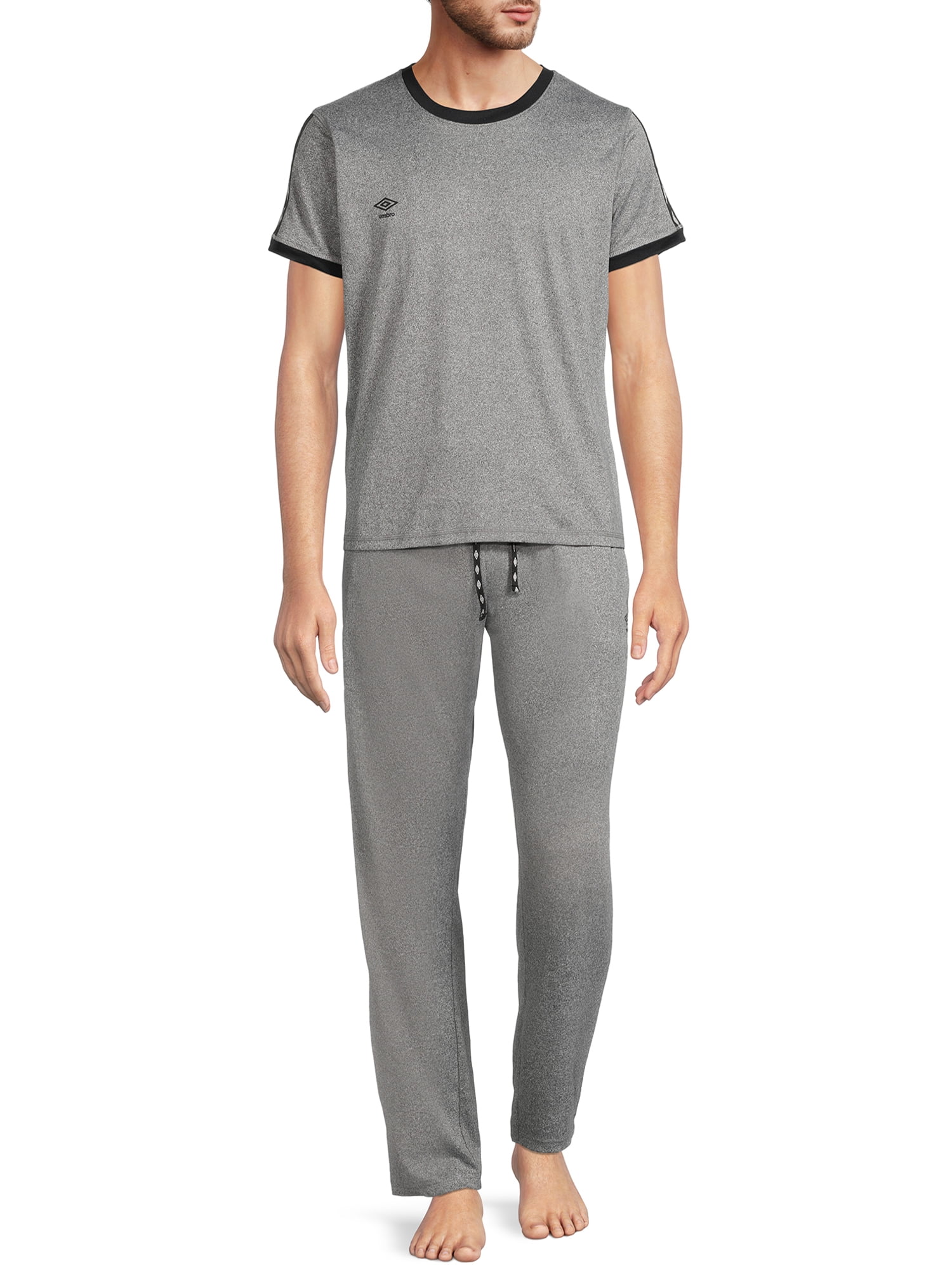 Umbro Men's Short Sleeve T-Shirt and Pants Lounge Set, 2-Piece