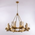 thumbnail image 5 of VIDALITE  Aurelia 8-Light Brass Chandelier, Round Pendant Chandelier Light in Brass Art-Deco Style with Clear Glass Shade, 5 of 5