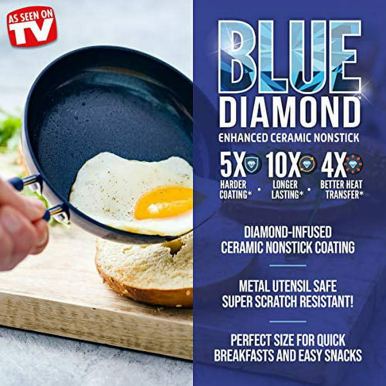 Pearl Metal Hb-323 Egg Omelette Tamagoyaki Flying Pan Blue Diamond Coating
