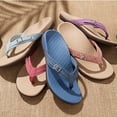 thumbnail image 4 of Willtoo Womens Flip Flops Comfortable Outdoor Fasciitis Orthopedic Thong Walking Sandals Lightweight Non-Slip Summer Beach Slippers, 4 of 4