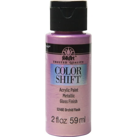 UPC: 0028995052460 | FolkArt Color Shift Acrylic Craft Paint Gloss Finish Orchid Flash 2 fl oz