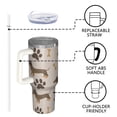 thumbnail image 4 of OBREWU Dachshund and Paws Tumbler with Handle and Lid,Dachshund and Paws 40oz Double Wall Vacuum Insulated Tumbler,Cups Gift for Women and Men, 4 of 7
