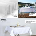 thumbnail image 3 of Efavormart Pack of 5 | 54" x 54" White 200 GSM Wrinkle / Stain Resistant Premium Polyester Square Tablecloths For Wedding Catering Party Decorations, 3 of 10