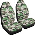 thumbnail image 3 of XYZCANDO Durable 2-Pack Front Car Seat Covers With Green Camo Pattern - Breathable Washable All-Season Vehicle Interior Protection, 3 of 10