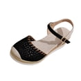 thumbnail image 2 of Women's Orthopedic Platform Wedge Sandals with Ankle Strap Summer Dressy 2026 Boho Espadrille Sandals for Beach Travel Black 8.5, 2 of 6