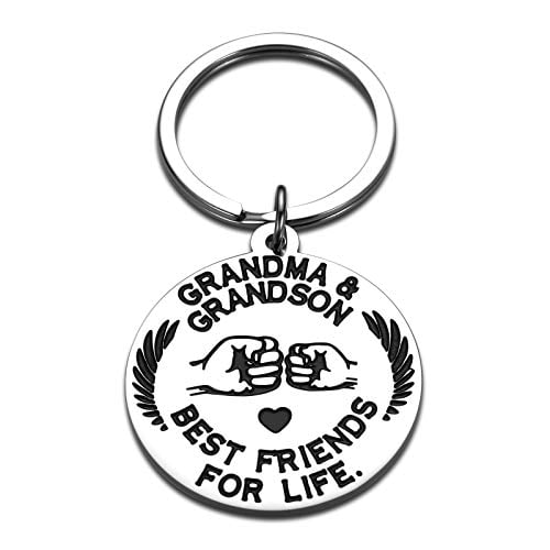 Mothers Day Gifts for Grandma Best Nana Ever Heart Wood Keychain Key Tag Grandma Gifts