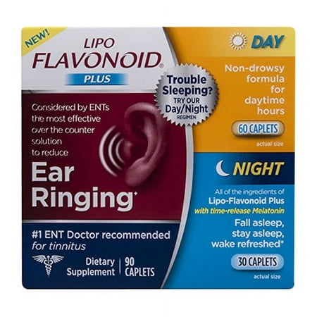 Lipo-Flavanoid Plus Day and Night Combo Kit Caplets, To Reduce Ear Ringing, 90 Ea
