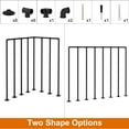 thumbnail image 4 of Black Metal Deck Railing Kit, Outdoor Balcony Railing, Heavy-Duty Rust-Resistant Safety Fence for Porch, Patio, Garden, 4 of 5