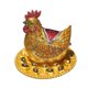 thumbnail image 5 of Caja de almacenamiento de joyas con estatua de pollo, organizador de baratijas, caja de recuerdos, organizador de pendientes para collar, dormitorio, Oro, 5 of 8