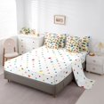 thumbnail image 3 of Manfei Cute School Bus 7-Piece King Bedding,City Cars Pattern King Bed in a Bag,Beige,Polkadot Reversible, 3 of 7