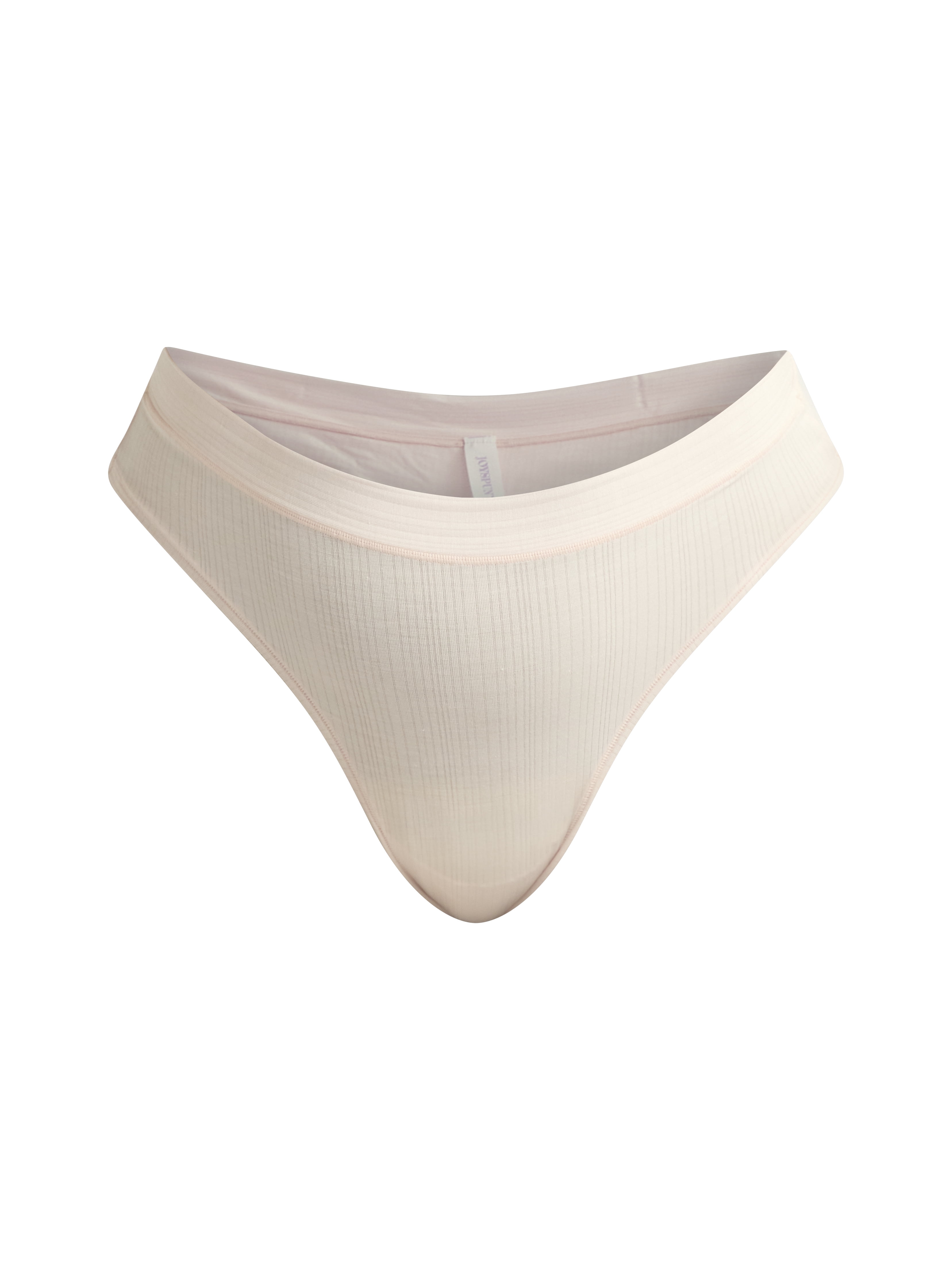 Joyspun Women's Ribbed Modal Thong Panties, 3-Pack, Sizes XS to 3XL