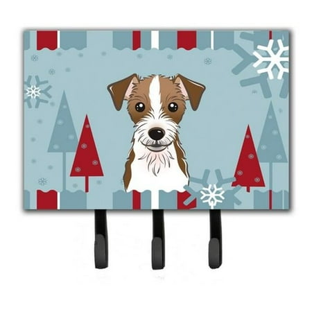 Carolines Treasures BB1698TH68 Winter Holiday Jack Russell Terrier Leash & Key Holder