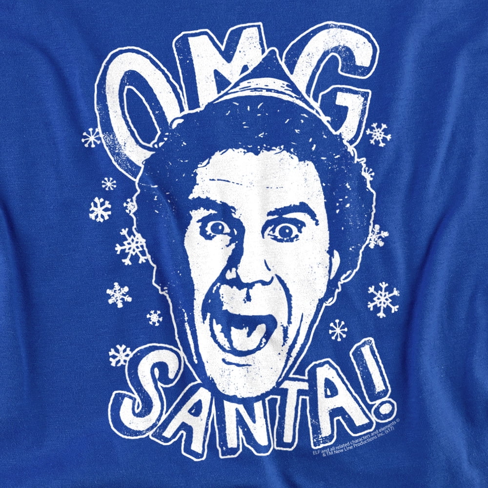 Elf OMG Santa Women's T Shirt, Royal, Medium