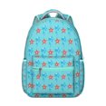 thumbnail image 1 of Beach and Sea Creatures Student Backpack Durable Waterproof Composite Oxford Cloth with Tropical Seahorse and Fish Print, Adjustable Straps, Large Capacity for Outdoor and Daily Commuting, 1 of 6