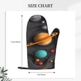 thumbnail image 2 of Cauagu Solar System Paper Art Print Oven Mitts 2 Piece Set,BBQ Gloves Grilling Gloves Kitchen Silicone Oven Gloves Heat Resistant Oven Mitts for Barbecue Cooking & Baking, 2 of 6