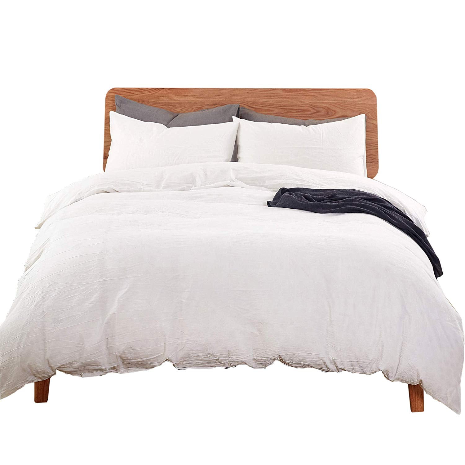 Marcielo Cotton Duvet Cover Set 3 Piece 100 Washed Cotton Duvet