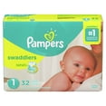 Pampers Swaddlers Newborn Diapers Size 1 32 Count