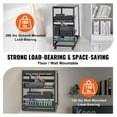 thumbnail image 3 of 20U Server Rack, Open Frame Network Rack - Adjustable 23-40 Inch Depth, Wall Mount/Free Standing, 4 Post IT Rack with Casters for Routers, Modems, AV Equipment, 3 of 7