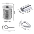 thumbnail image 4 of Bgsha 15M 2mm Convenient Stainless Steel Wire Rope Cable Hooks Hanging Kit Tent Rope, 4 of 9