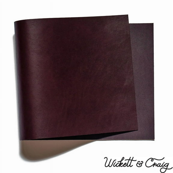 Wickett & Craig English Bridle Leather Panels, Eggplant