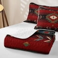 thumbnail image 4 of Erosebridal Boho Tribal Arrow Twin Quilt Set for Women Men, Red Brown Tribal Abstract Twin Coverlet Set, 2-Piece, 4 of 7