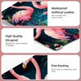 thumbnail image 4 of FeBohao 2 PCS Cosmetic Shrapnel Bag Portable Makeup Toiletry Bags Squeeze Purse Pocket Vegan Leather Square Little Organizer Aesthetic Mom Lipsticks Modern Tote Must Train School Flamingo, 4 of 6