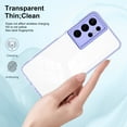 thumbnail image 7 of SaniMore for Samsung Galaxy S22 Ultra Case Slim Transparent [Not Yellowing Technology], Rugged PC & TPU Bumpers Built-in Detachable Lens Protector Shockproof Protective Cover, Purple, 7 of 7