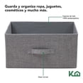 thumbnail image 3 of Cómoda Cajonera con 3 Cajones de Tela Estructura de Acero 71x30x45 cm gris, 3 of 8