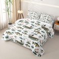 thumbnail image 3 of Erosebridal Retro Bass Fish Bed Spread Queen for Boys Men, Fisherman Boat Print Queen Coverlet Set, 3pcs, 3 of 7