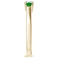 thumbnail image 3 of ANGARA Lab Grown Diamond and Emerald Three Stone Ring for Women in 14K Yellow Gold (Size-4mm| Color-F-G| Clarity-VS) | April Birthstone, Anniversary, Jewelry Gift for Women | Lab-Grown Diamond Ring, 3 of 4