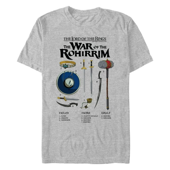 Men's The Lord of the Rings: The War of the Rohirrim Sword Chart Graphic T-Shirt