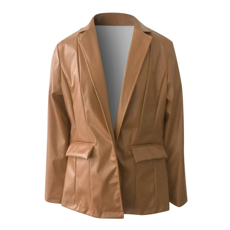 Elegant Brown Long Blazers for Women by HUGO BOSS