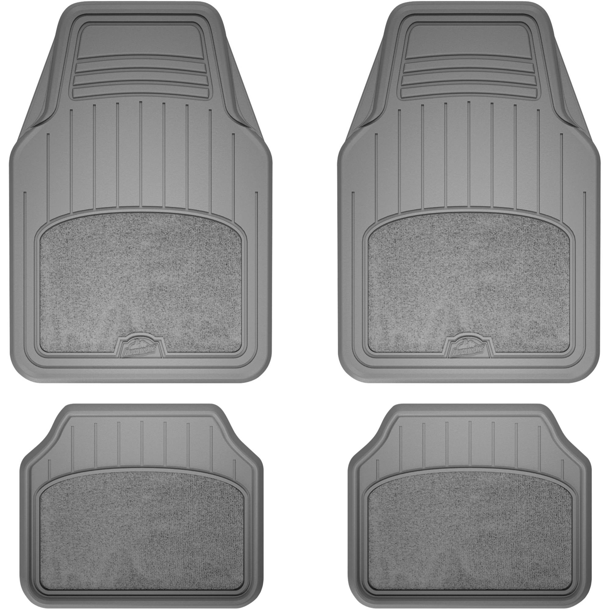 Armor All 4Piece Grey Carpet/Rubber Interior Floor Mat
