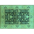 thumbnail image 1 of Ahgly Company Indoor Rectangle Oriental Turquoise Blue Industrial Area Rugs, 2' x 3', 1 of 4