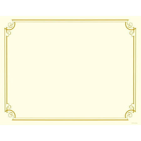 Golden Scroll Frame Cert, 12
