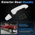 thumbnail image 2 of Manija de puerta exterior lateral derecho Unique Bargains No.13583889/13583891 para Chevrolet Silverado 2014-2018 ABS Blanco 1 Pc, 2 of 6