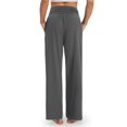 thumbnail image 4 of SOMER Wide Leg Yoga Pants for Women High Waisted Casual Loose Sweatpants Flowy Pants with Pockets, 4 of 6