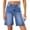 Blue-A1, variant on Lodgix Bermuda Jean Shorts for Women High Waisted Trendy Stretchy Denim Shorts Knee Length Cutoff Loose Fit Long Shorts Blue-2XL