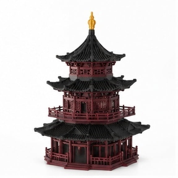 Phenofice Durable Plastic Zen Garden Sculpture Inspired by Traditional Asian Design