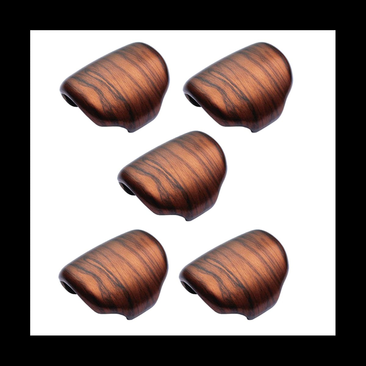 5X ABS Peach Wood Grain Gear Lever Shift Knob Cover Trim for -V 2017-2020