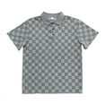 thumbnail image 5 of Men's Loose Running Short Sleeve Simple All-match Round Neck T-shirt Casual Checkered Jacquard Fitness Top, 5 of 6