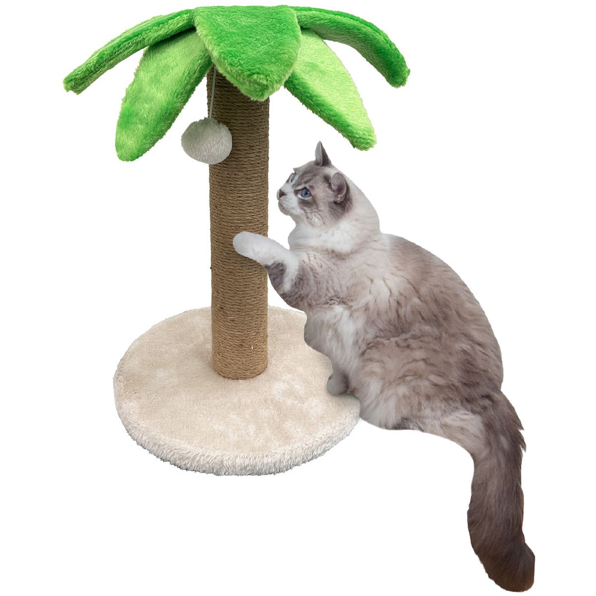 Majestic Pet Palm Tree Cat Scratching Post with Toys photo 1