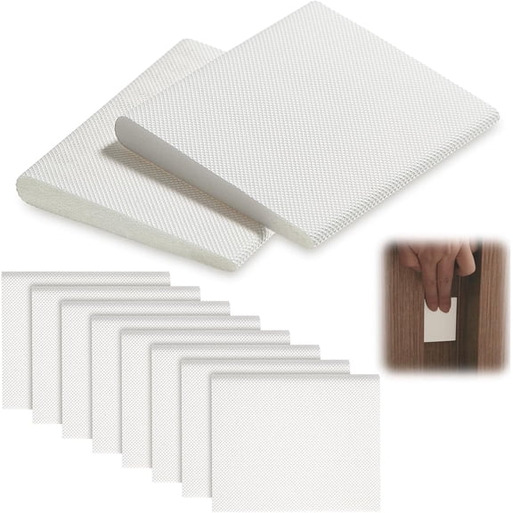 16 Pieces Self-Adhesive Door Corner Seals Weather Stripping Draft Stopper Door Frame Corner Foam Protection Isolation of Noise (White)