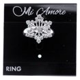 thumbnail image 2 of Mi Amore Christmas holiday snowflake Sized-Ring Silver-Tone/Clear Size 9.00, 2 of 2
