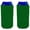 Kelly Green, variant on Blank Foam Collapsible 16 oz. Can Coolie (Black, 12 Pack)