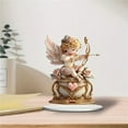 thumbnail image 5 of nvzhuang Acrylic Cupid Desktop Ornament with Rose Valentine's Day Romantic Decoration for Table Bookshelf Home Party, 5 of 7