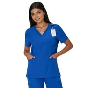 Hanes Women's Scrubs V-Neck Scrub Top, Comfort Fit, Short Sleeve, 2-Pockets, Sizes XS-3XL