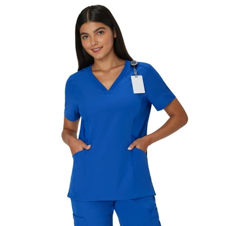 Hanes Womens Hanes Women's Scrubs V-Neck Scrub Top, Comfort Fit, Short Sleeve, Sizes S-3XL