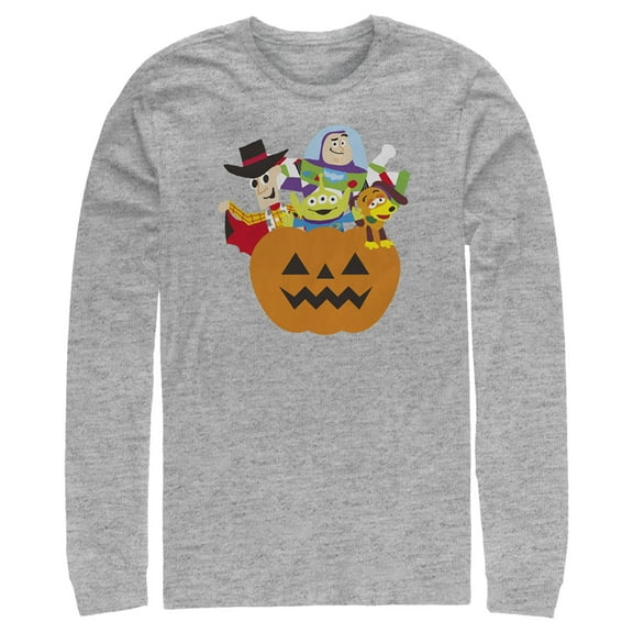 Men's Toy Story Halloween Toy Treats  Long Sleeve Shirt Athletic Heather Medium