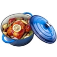 thumbnail image 5 of Hawsaiy 6 QT Enameled Cast Iron Dutch Oven with Lid, Nonstick Cookware for Baking, Roasting, Braising & Cooking, Dual Handles, Dark Blue, 5 of 12
